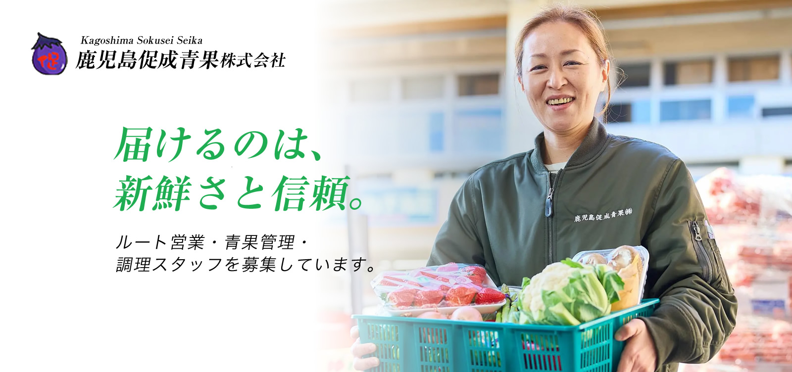 鹿児島市 / ルート営業、青果管理、調理員の求人情報