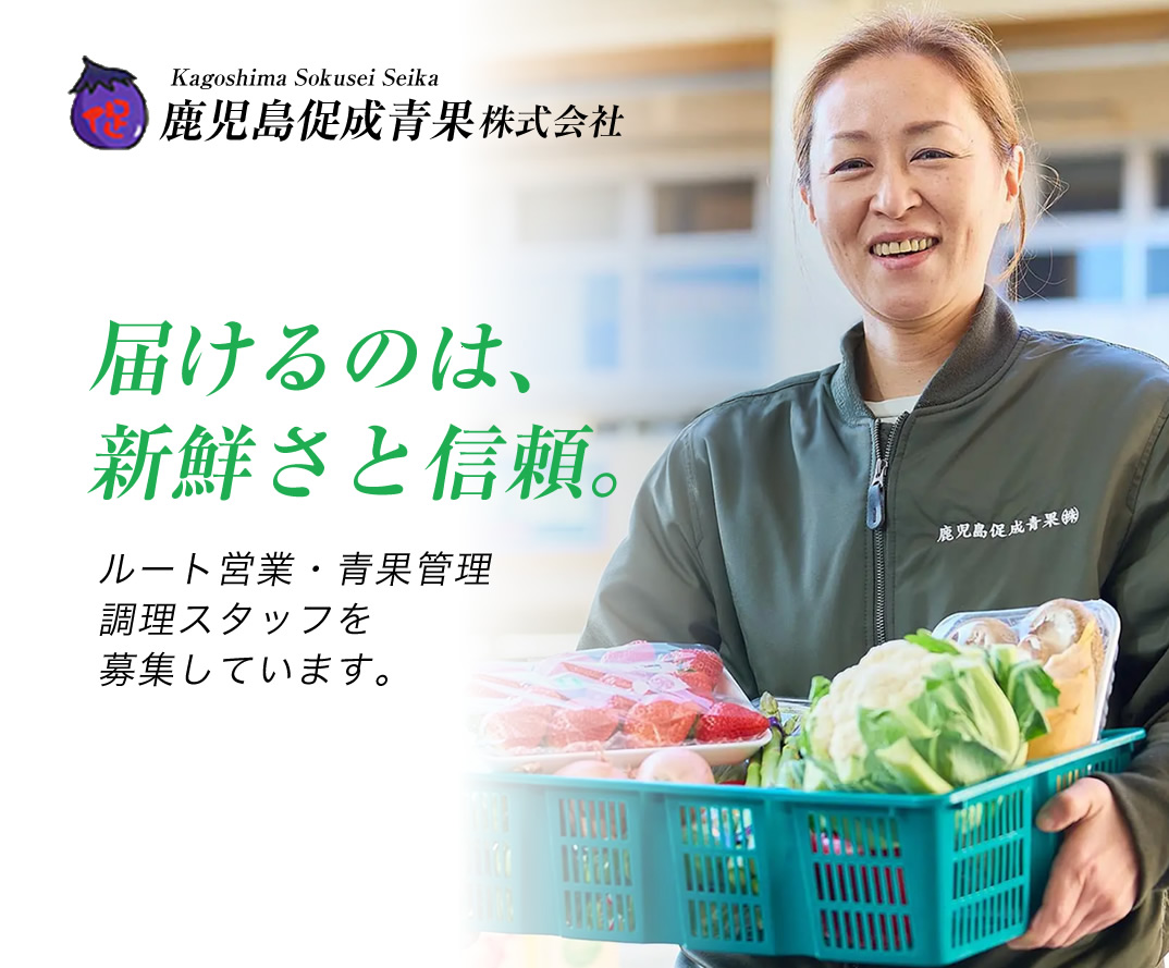 鹿児島市 / ルート営業、青果管理、調理員の求人情報